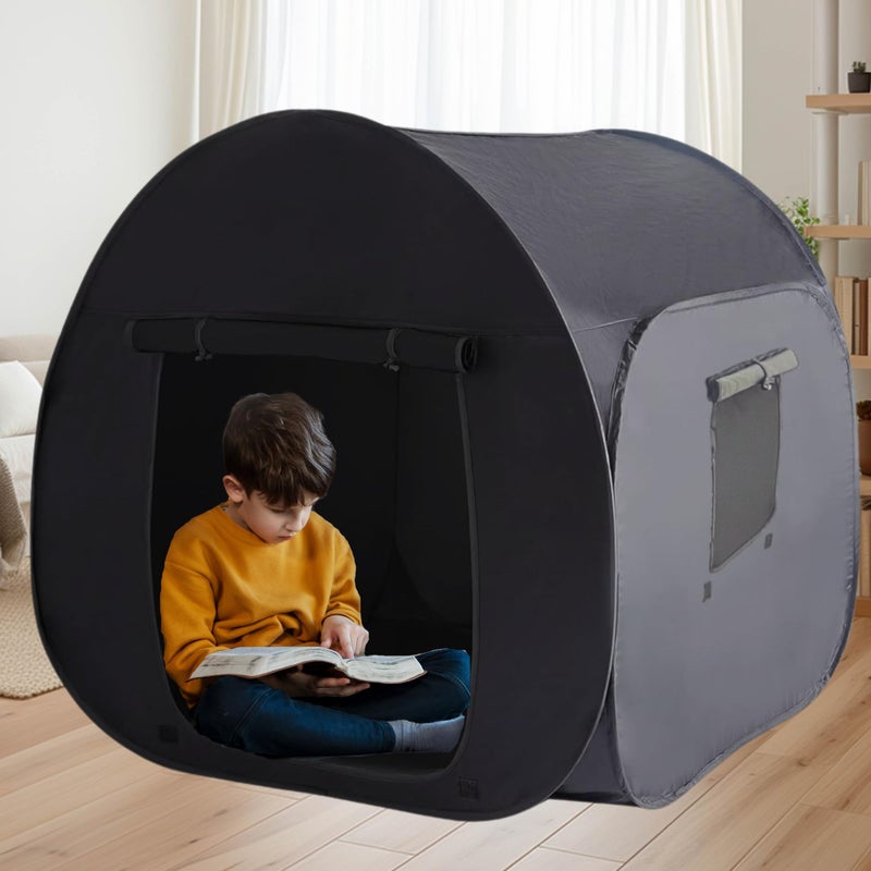 lukidoki Sensory Tent for Kids with Autism CPC Certification Sensory Calm Corner Helps ADHD SPD Children Relax Reduce Anxiety Portable Popup Blackout Hideout Play Tent Toys Add Windows - Image 3