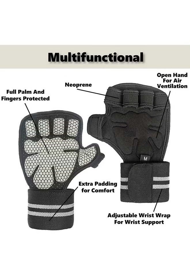 اترجسز الرجال والنساء ممارسة رفع الأثقال والقفازات ، المعصم دعم مكافحة زلة قبضة القفازات ، خفيفة الوزن ، تنفس ، قفازات التدريب ، هو الخيار المثالي للعائلات الجمنازيوم - الجمنازيوم الملحقات . - Image 2