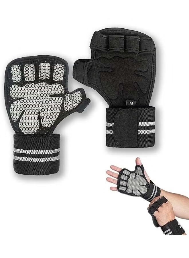 اترجسز الرجال والنساء ممارسة رفع الأثقال والقفازات ، المعصم دعم مكافحة زلة قبضة القفازات ، خفيفة الوزن ، تنفس ، قفازات التدريب ، هو الخيار المثالي للعائلات الجمنازيوم - الجمنازيوم الملحقات . - Image 1
