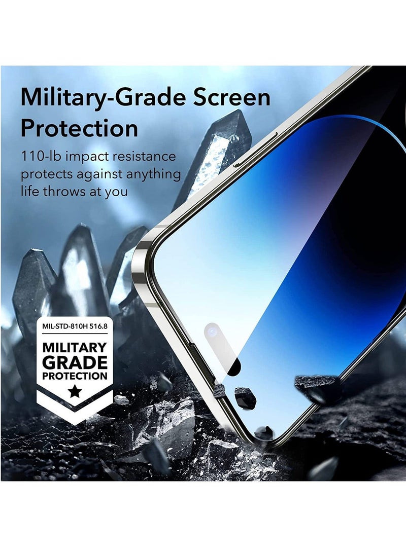 HuHa Ultra-Tough Tempered Glass for iPhone 14 Pro Max 6.7 inch, Easy Alignment Frame, 2 Pack  - Image 3