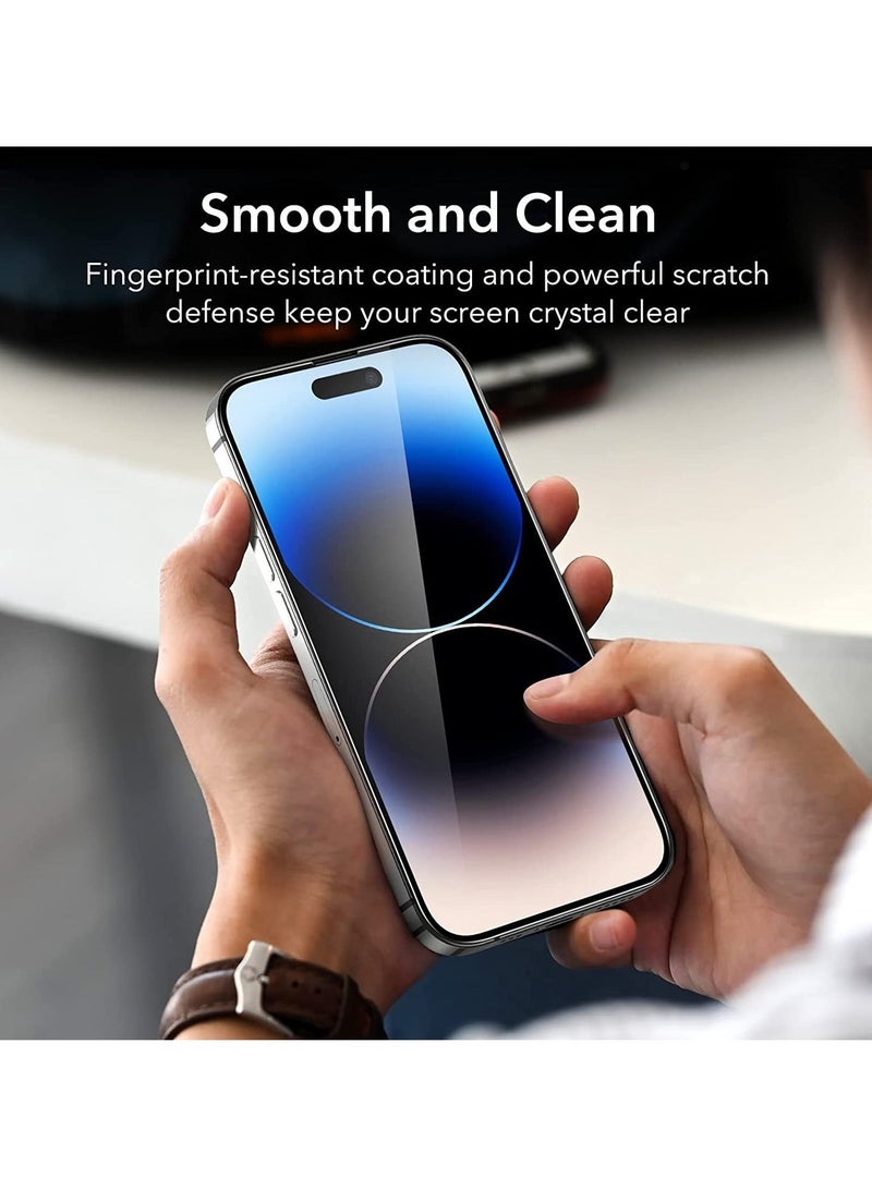 HuHa Ultra-Tough Tempered Glass for iPhone 14 Pro Max 6.7 inch, Easy Alignment Frame, 2 Pack  - Image 4