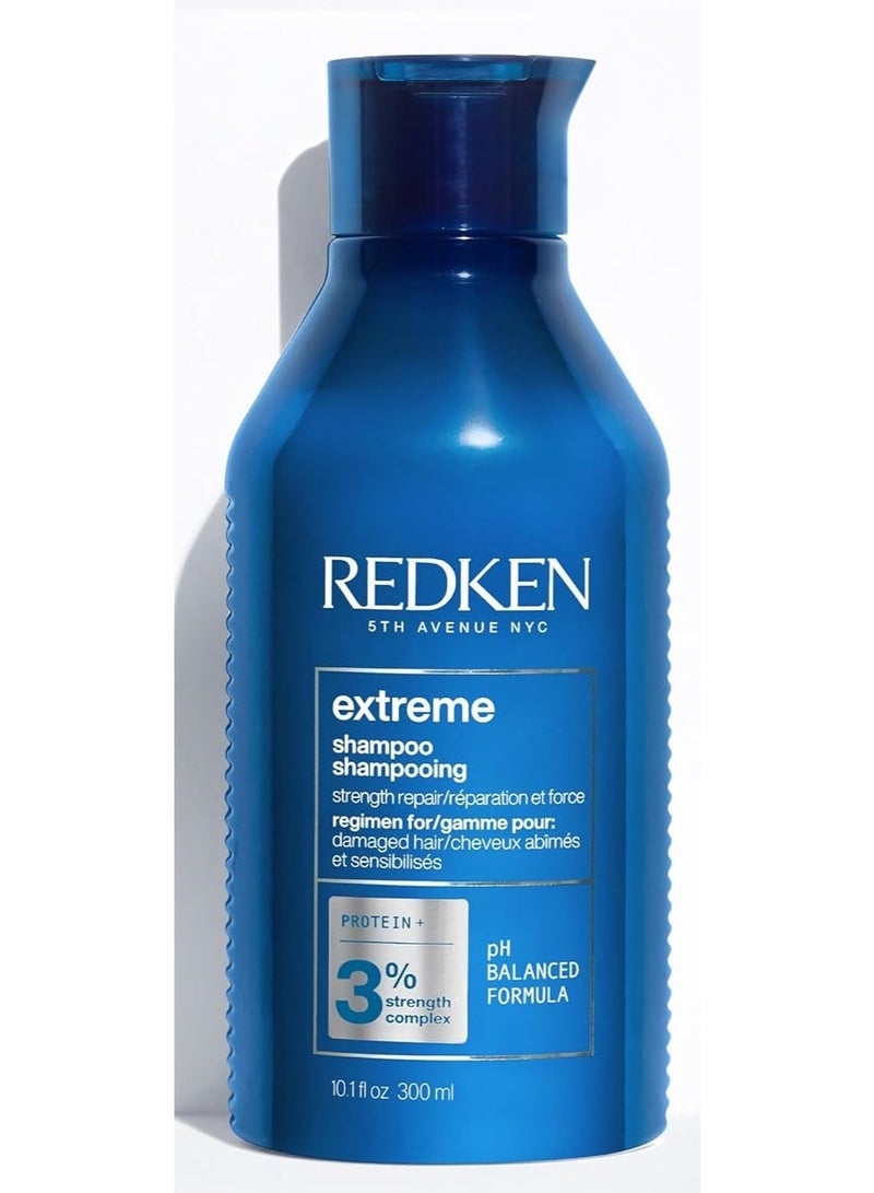 Redken Extreme Shampoo | Prevents Hair Breakage & Repair for Damaged Hair | Strengthen and Fortify Hair | Infused With Proteins | For Weak, Brittle Hair | 10.1 Fl Oz - Image 1