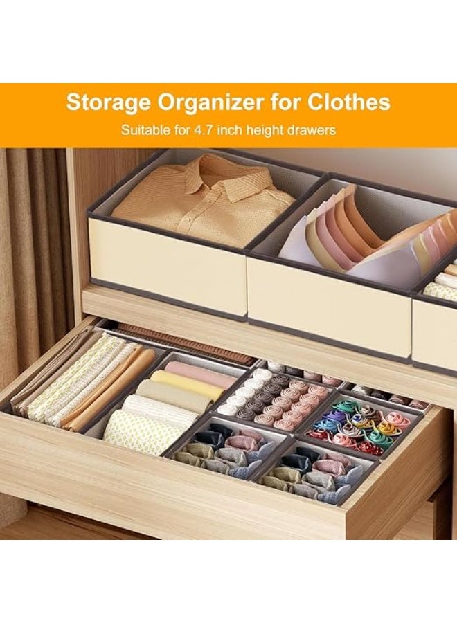 DUNISO 12 Pack Drawer Organizers, Foldable Clothing Storage Organizer, Fabric Clothing Dividers,Dustproof and Space Saving，for Clothes, Pants, Skirts, Socks, Underwears, Baby Clothing, Towel  - Image 3