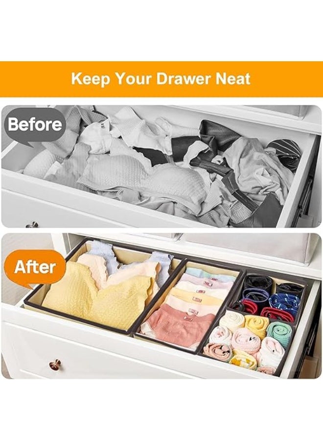 DUNISO 12 Pack Drawer Organizers, Foldable Clothing Storage Organizer, Fabric Clothing Dividers,Dustproof and Space Saving，for Clothes, Pants, Skirts, Socks, Underwears, Baby Clothing, Towel  - Image 4