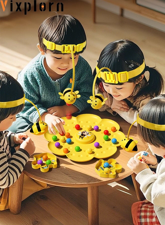 Vixplorn Board Games，Fun Family Games for Kids and Adults,Funny Family Night Party Board Games 2025 for Kids Ages 4 and up,Boardgames for Outdoor Backyard Travel Camping,Bee Magnetic Toy Magnet Game with String - Image 1