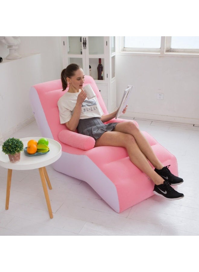 iBoutique – Luxury Inflatable Lounge Chair with Armrests 😍 - Soft, velvety fabric seat 🥱 - Perfect for home, camping, the garden, gaming, picnics, the beach, and festivals (Pink with armrests) - Image 2