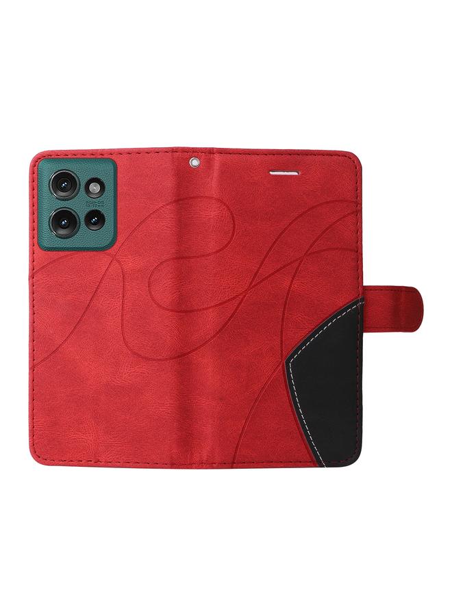 إيروريكس جراب لهاتف Motorola Edge 50 5G، جراب جلدي مزدوج اللون قابل للطي - Image 4