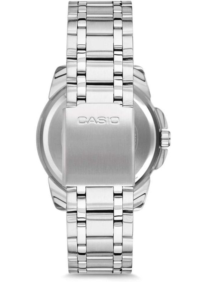 Casio Watch For Men Blue Dial Stainless Steel Band - MTP-1314D-2AV - Image 3