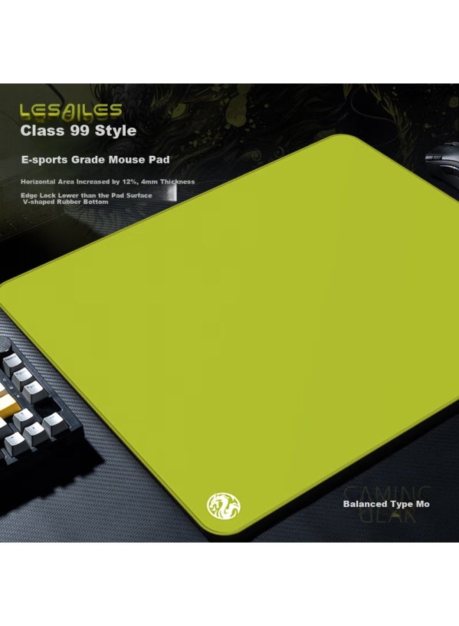 Lesailes Mo Gaming Mouse Pad Fps Smooth Game Special Woven Computer Desk Pad Qck Heavy Zowie Atk99g Carbon Fire Edge Green 520x400x4 - Image 1
