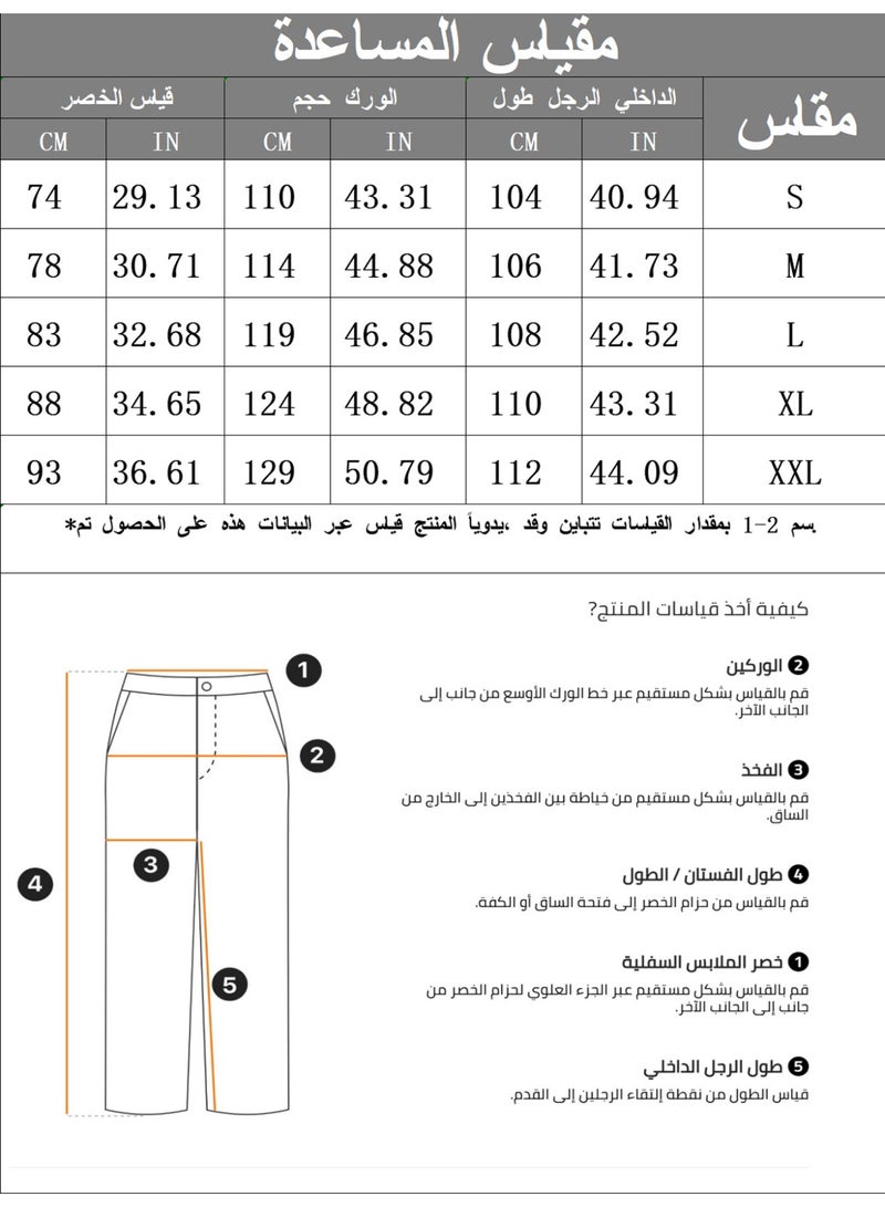 بنطلون رجالي أسود واسع الساقين، فضفاض، برباط، بقصة مستقيمة، مناسب للإطلالات الكاجوال - Image 4