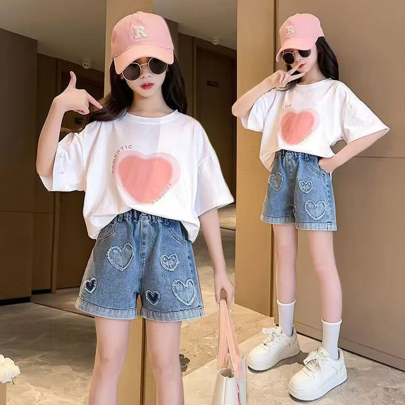 Girls' Denim Culottes Children'S Korean Style Denim Shorts 2025 Summer Thin Style Middle Children'S Style Shorts Manufacturer - Image 2