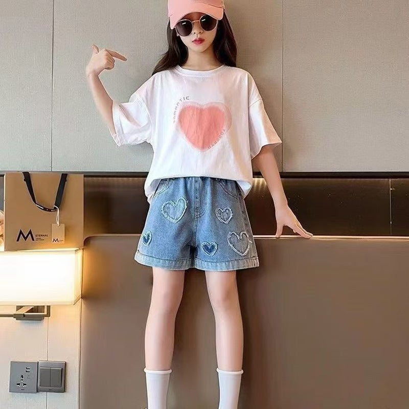 Girls' Denim Culottes Children'S Korean Style Denim Shorts 2025 Summer Thin Style Middle Children'S Style Shorts Manufacturer - Image 4