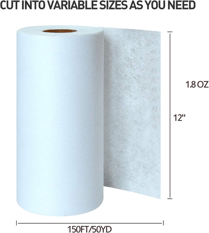 Seneme Tear Away Embroidery Stabilizer (12 in x 50 yd), Stabilizer for Embroidery Fits 6x10 Hoops - Medium 1.8 oz Tearaway Mesh Embroidery Stabilizer - Machine Embroidery Stabilizers and Hand Sewing - Image 3