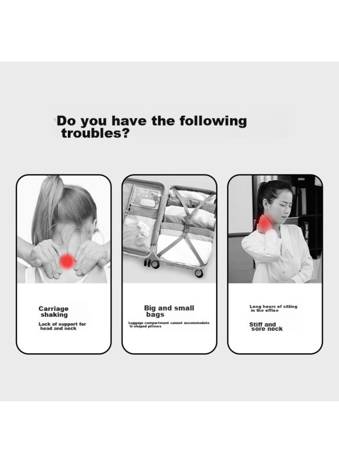 TA Ta Inflatable U-shaped Pillow For Travel, Airplane, High-speed Rail, Train, Sleeping, Headrest, Neck Pillow, Cervical Support, Backrest  - Image 1