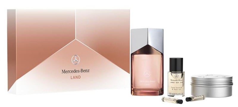 Mercedes-Benz MercedesBenz Land LSA Gift Set  Mens Cologne Set  Cologne for Men with Hair Oil Body Wash  3 Perfumes for Men and 2 Personal Care Products  5 Pc