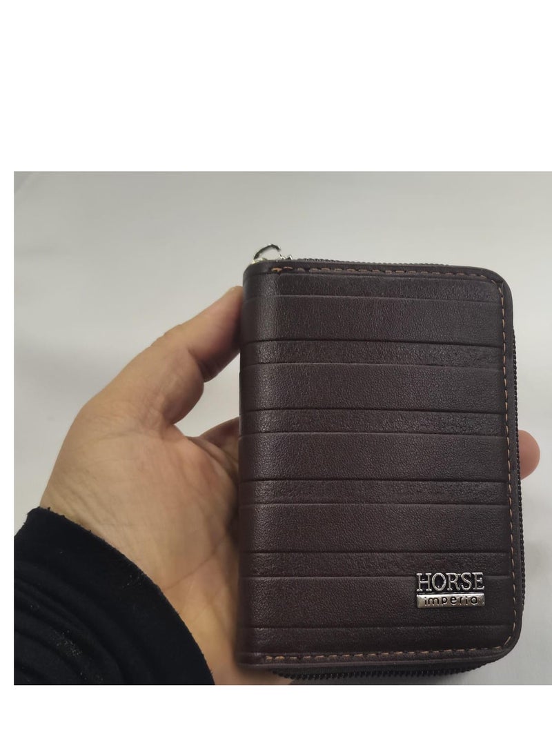 Horse Card Wallet - High Quality - Brown - Image 2