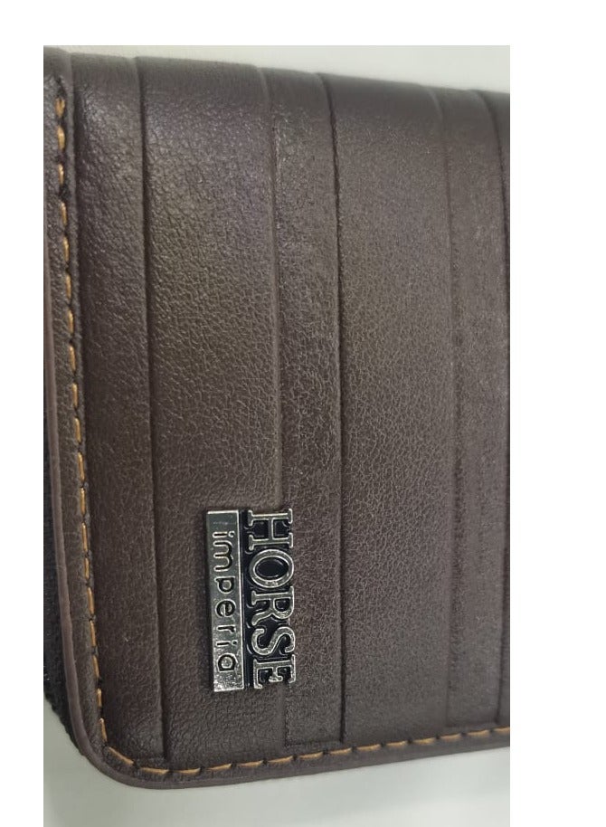Horse Card Wallet - High Quality - Brown - Image 3