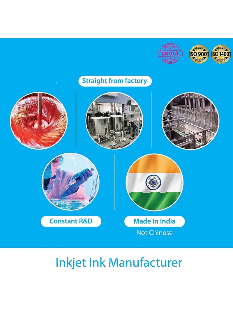 High Yield Inkjet Cartridge Ink Refill Compatible for HP and Canon Cartridge Printers Black Color 3x100ml - Image 4
