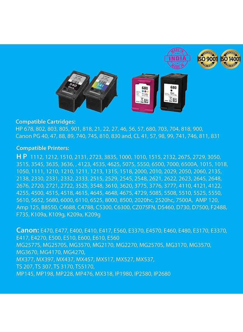 High Yield Inkjet Cartridge Ink Refill Compatible for HP and Canon Cartridge Printers Black Color 3x100ml - Image 5