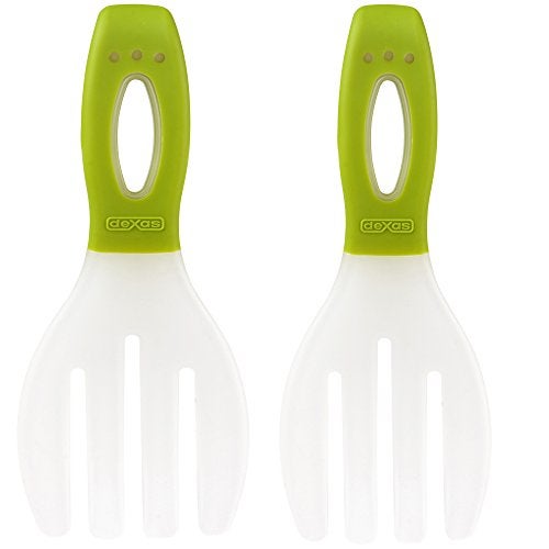 Dexas Long Handled Salad Hands, Green - Image 1
