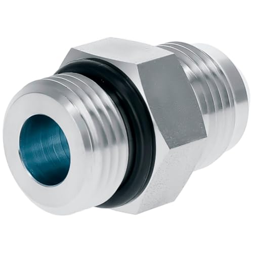 AKM Straight Hydraulic Hose Adapter Fittings 64000606 38 Male JIC 91618 thread x 38 Male ORB 91618 thread Connectors x 10 pack - Image 3