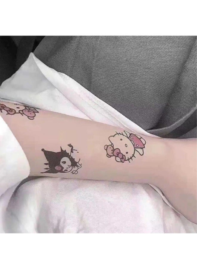 30 Sheets kt Temporary Tattoos Hello Kitty Cute Anime Waterproof Tattoos Durable Color kawaii Tattoo Sticker Gifts  - Image 3