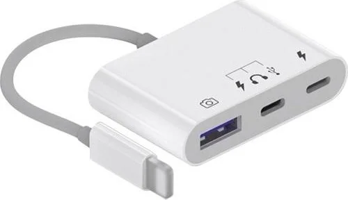 Polhammobile Polham Apple Iphone Otg Hub Type C To Headphone USB Camera Reader Iphone Keyboard Mouse Reader Hub