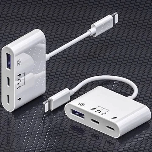 Polhammobile Polham Apple Iphone Otg Hub Type C To Headphone USB Camera Reader Iphone Keyboard Mouse Reader Hub
