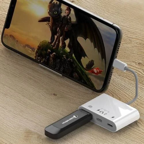Polhammobile Polham Apple Iphone Otg Hub Type C To Headphone USB Camera Reader Iphone Keyboard Mouse Reader Hub