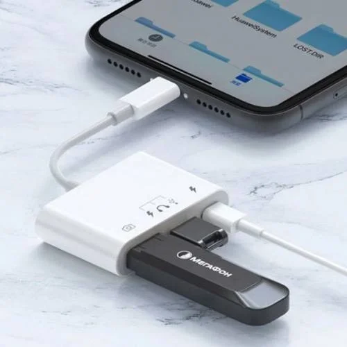 Polhammobile Polham Apple Iphone Otg Hub Type C To Headphone USB Camera Reader Iphone Keyboard Mouse Reader Hub