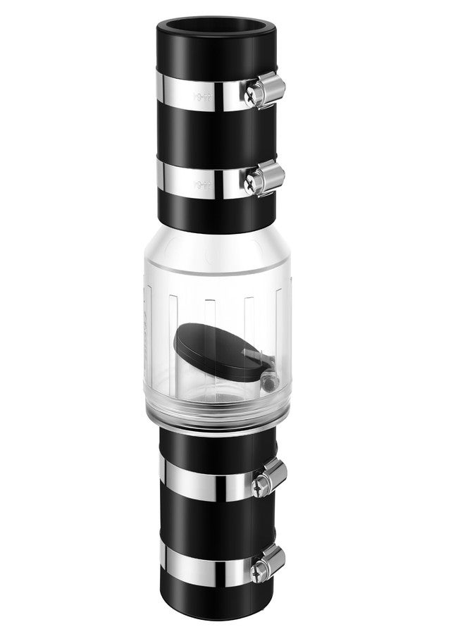Ceoighe Quiet Sump Pump Check Valve, 2 Inch PVC Check Valve Fits 2" Schedule 40 Pipe, Clear, Silent Backflow Valve With Spring Loaded Flapper, Reduces Water Hammer Noise - Image 1