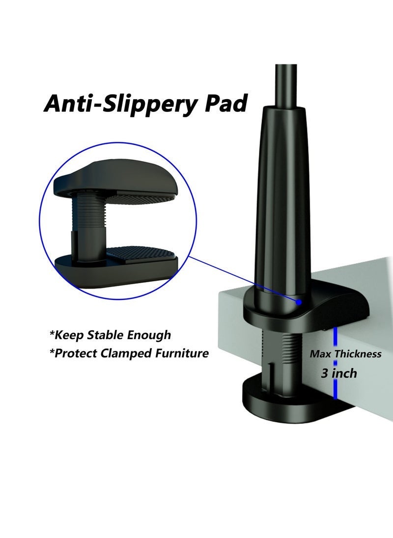 TIGER Cell Phone Clip Bed Stand Holder – Flexible Long Arm Gooseneck Mount with Grip Clamp, 360° Adjustable Rotation, Desk & Bedside Stand, Compatible with iPhone 14 Pro Max/XR/X/8/7/6 & 3.5-7" Devices – Sturdy, Hands-Free Viewing  - Image 5