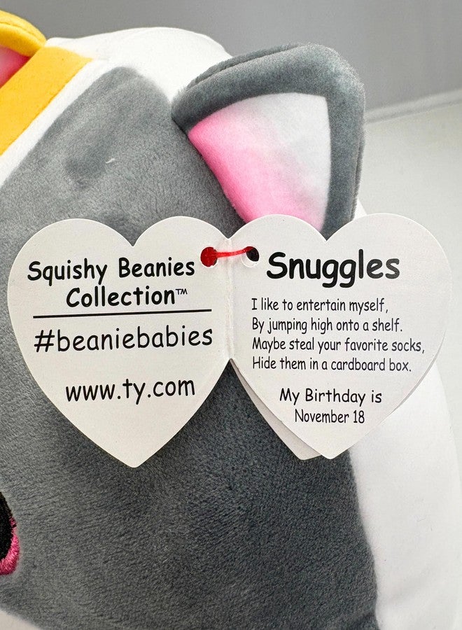 Ty Squish-a-Boo (Squishy Beanies) - Snuggles The Cat - Medium (9") - Soft Plush Stuffed Animal - Image 5