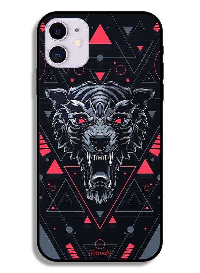 Tolwak جراب حماية لجهاز Apple iPhone 11 بتصميم الذئب المتمرّد - Image 2