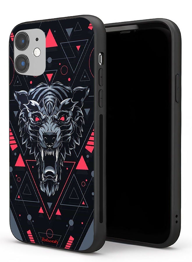 Tolwak جراب حماية لجهاز Apple iPhone 11 بتصميم الذئب المتمرّد - Image 1