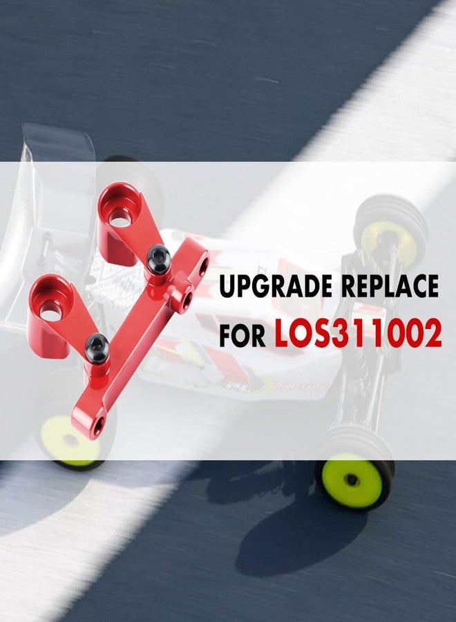 GLOBACT Bellcrank Drag Link Steering Assembly Aluminum with Bearings for Losi 1/16 Mini-B 1/18 Mini-T 2.0 LOS311002 Upgrade Replacement Parts (Red) - Image 3