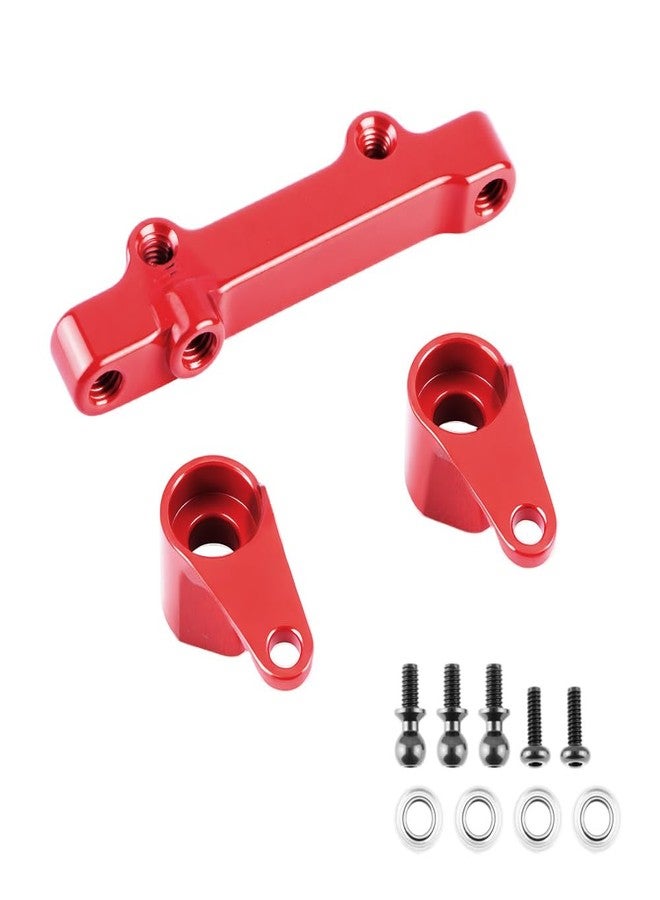 GLOBACT Bellcrank Drag Link Steering Assembly Aluminum with Bearings for Losi 1/16 Mini-B 1/18 Mini-T 2.0 LOS311002 Upgrade Replacement Parts (Red) - Image 1