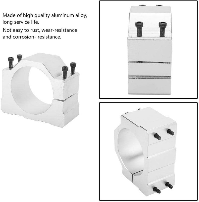Keenso 80mm Spindle Mount, Durable Motor Bracket 80mm Spindle Motor Mount Base CNC Clamp Shaft Spindle Motor Base Holder Support Motion Control - Image 4