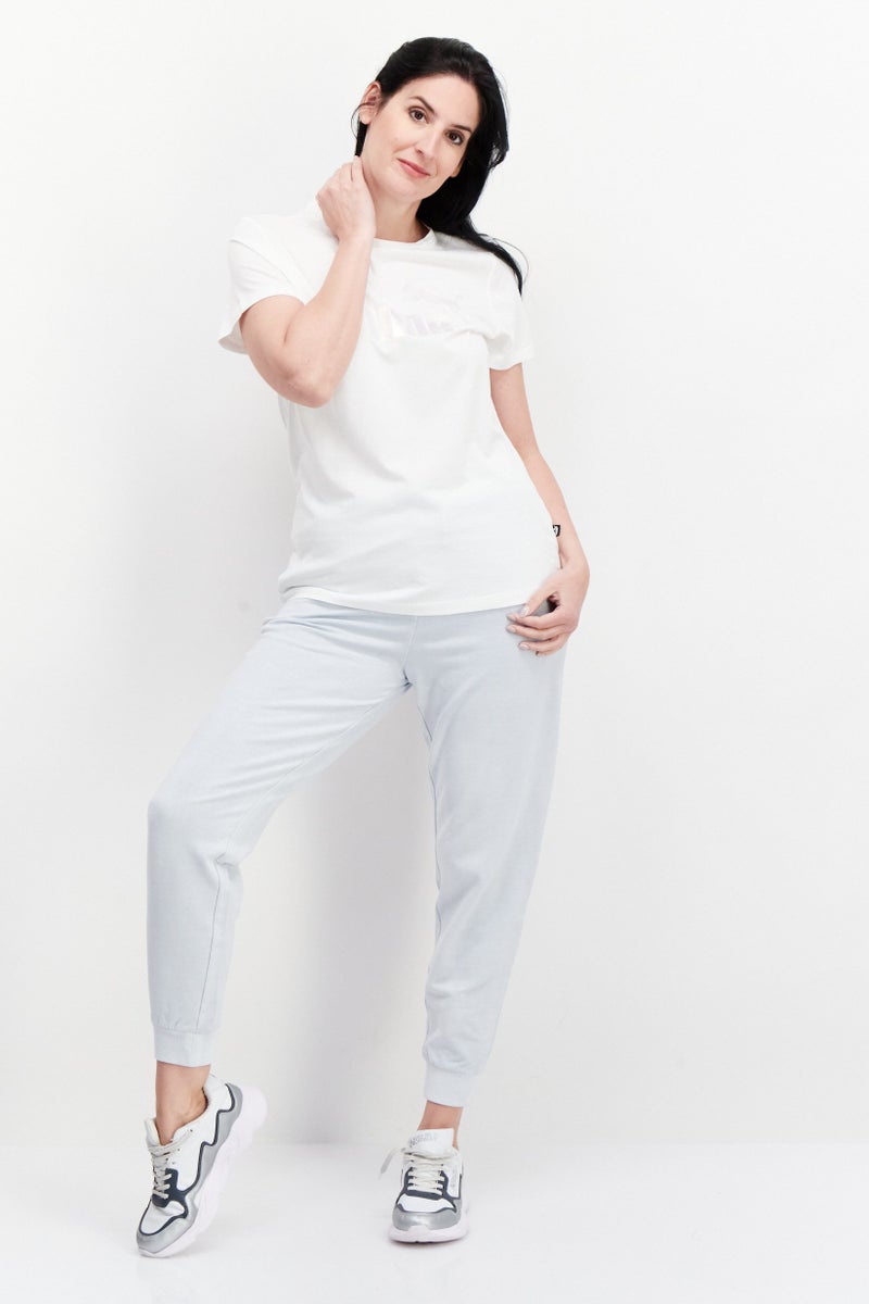 PUMA تي شيرت تدريب قصير الأكمام للنساء، أبيض - Image 4