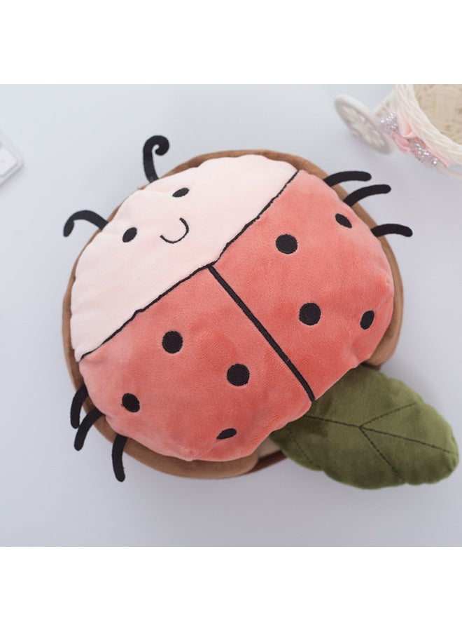 Computer Heated Hand Warmer Mouse Pad With Wrist Guard Thickeneded Cartoon Warm Winter Heating Mouse Cover Hand Warmer-Pattern:Ladybug - Image 1