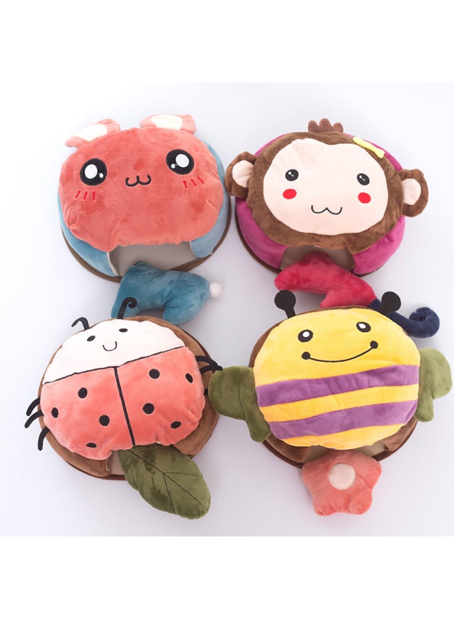 Computer Heated Hand Warmer Mouse Pad With Wrist Guard Thickeneded Cartoon Warm Winter Heating Mouse Cover Hand Warmer-Pattern:Ladybug - Image 2