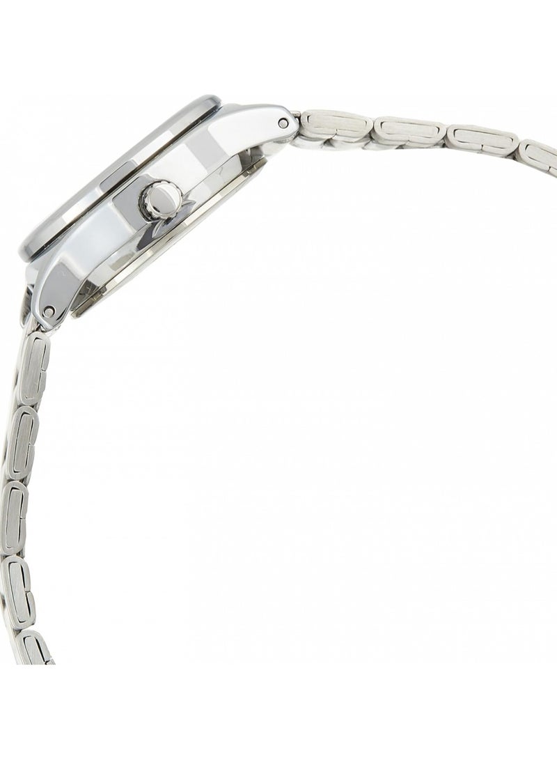 كاسيو ساعة كاسيو للنساء - LTP-V006D-7BUDF مينا ابيض وسوار فضي - Image 3