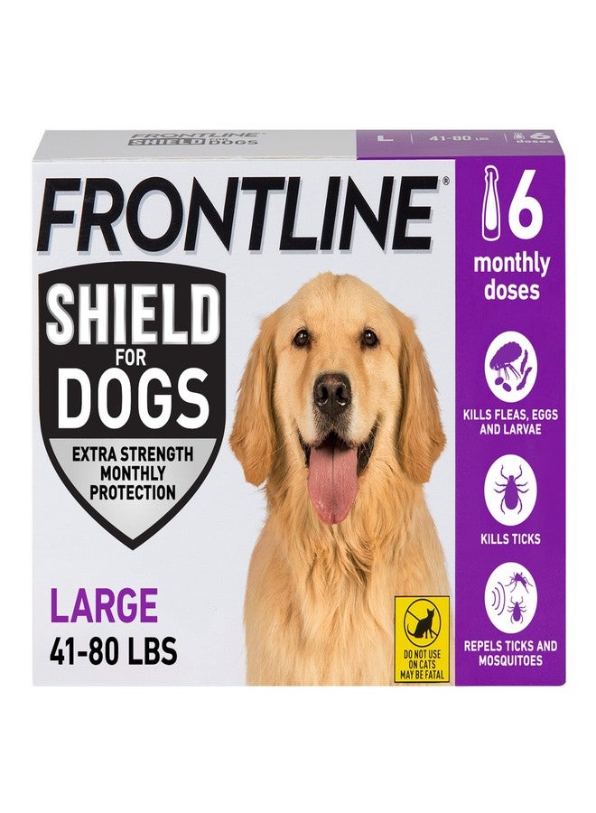 FRONTLINE Shield Flea & Tick Treatment for Large Dogs 41-80 lbs. Count of 6 - Image 1