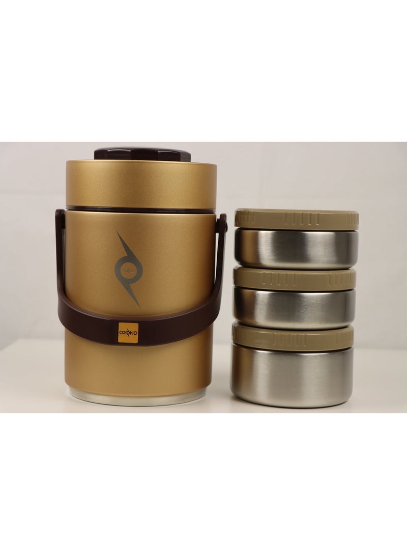 Ozono Stainless Steel, 2 litre, 3 tier lunch box - Image 2