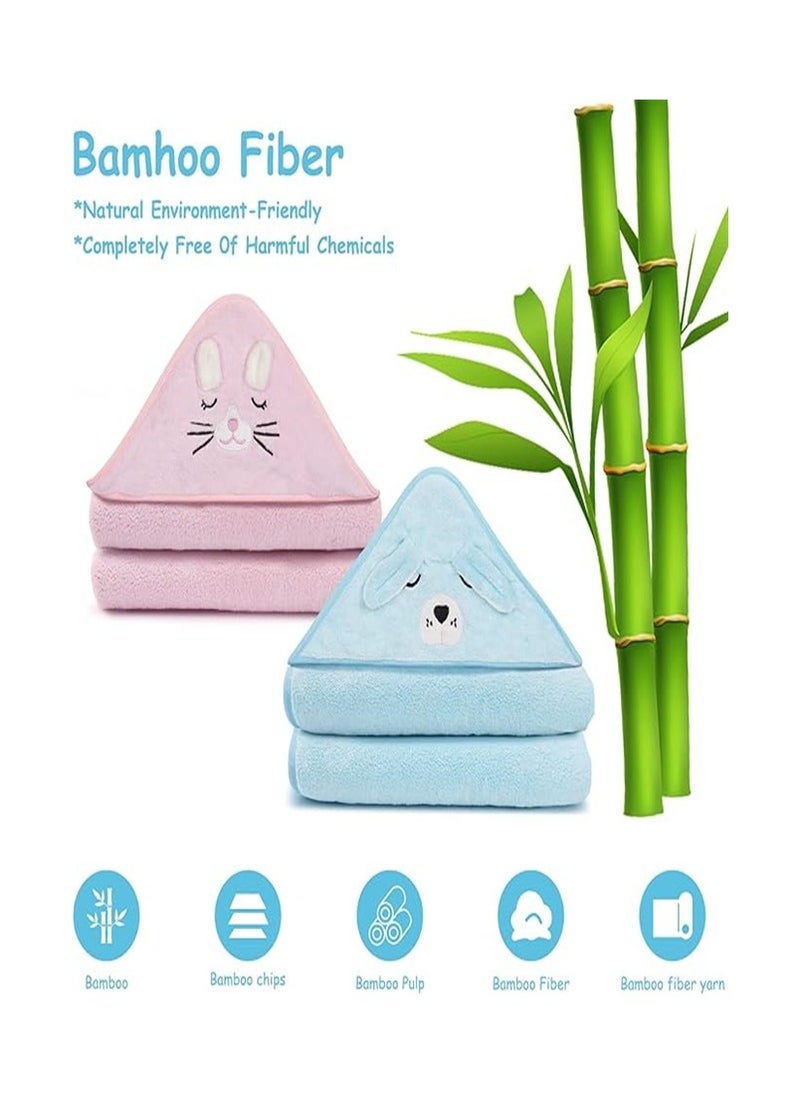 Goolsky Goolsky 2 Pack Bamboo Hooded Baby Towel - Premium Soft Bath Towel for Bathtub for Babie, Newborn, Infant - Ultra Absorbent, Natural Baby Stuff Towel for Boy and Girl (Cat, Dog)  - Image 4
