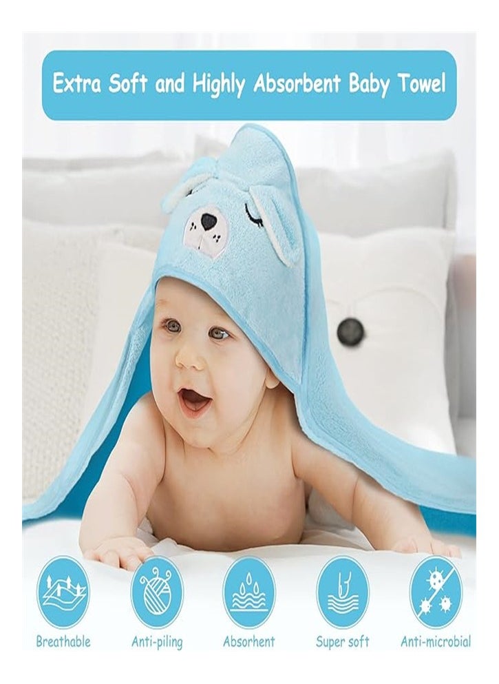 Goolsky Goolsky 2 Pack Bamboo Hooded Baby Towel - Premium Soft Bath Towel for Bathtub for Babie, Newborn, Infant - Ultra Absorbent, Natural Baby Stuff Towel for Boy and Girl (Cat, Dog)  - Image 3