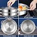 Puluru Steamer Pot for Cooking 11 inch Steamer Pots 3tier Multipurpose Stainless Steel Steam Pot Cookware with Handle for Vegetable - Image 3