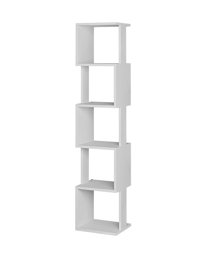 Mourah Home Piri Corner Bookcase Modern Book Shelf Cabinet 6 Tier Multi Storage Bookshelf Rack Display Unit For Bedroom Living Room  30X161X35Cm White  - Image 4