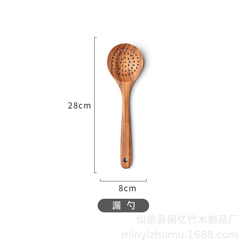 5-piece wooden spoon spatula soup spoon wooden shovel kitchen tool kitchenware set - Image 5