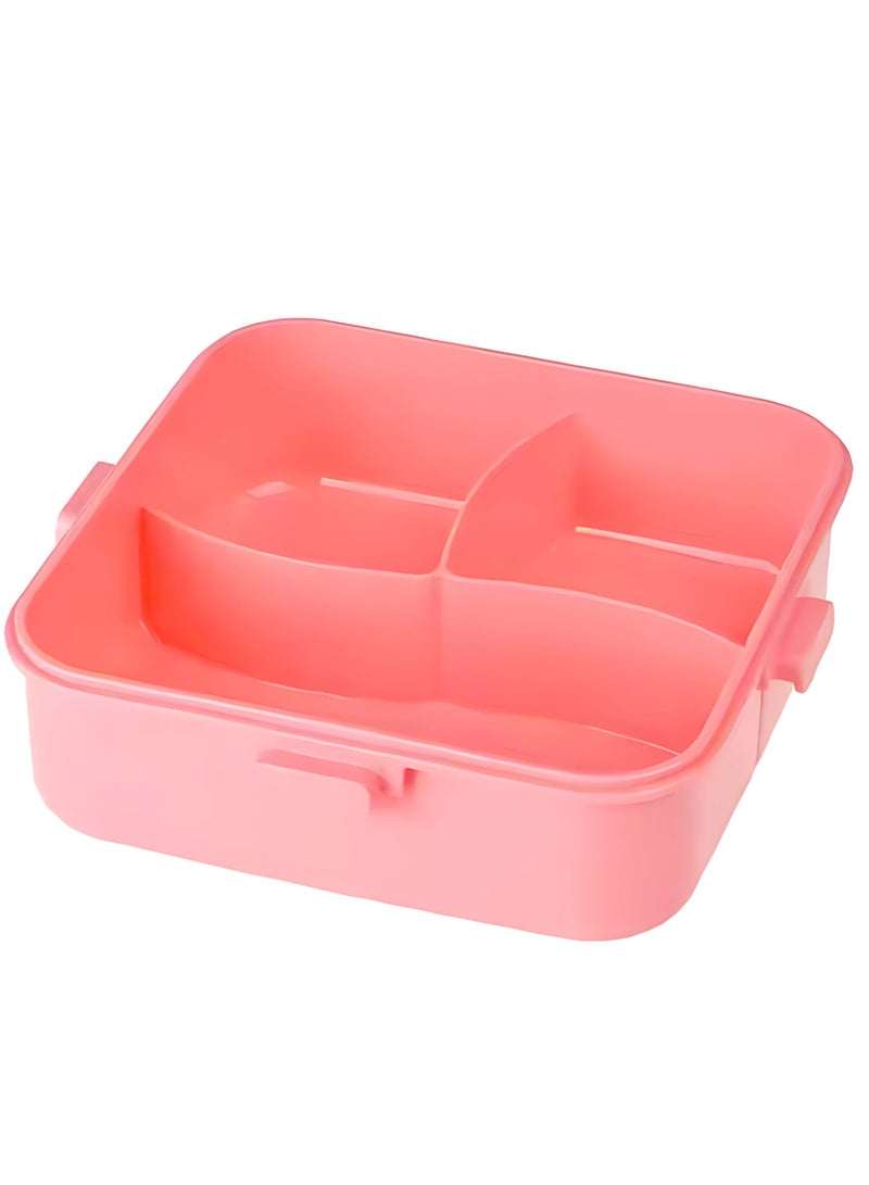 Twisoo Cartoon Kids Lunch Box – 3-Compartment BPA-Free Plastic Bento Box with Spoon & Chopsticks, Cute Design Lunch Container for School Meals, Ideal for Boys & Girls - Image 2